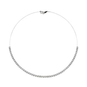 Colar Meia Riviera Ouro Branco 18K Diamante 0.73CTS