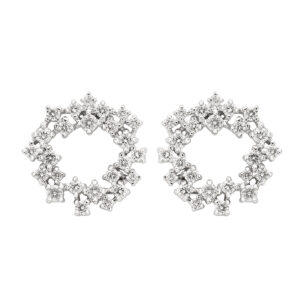 Brinco Cripta Ouro Branco 18K Diamantes 0.81 CTS