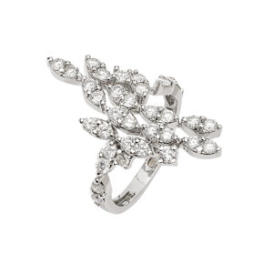 Anel Nuvens Ouro Branco 18K Diamantes 1.45 CTS