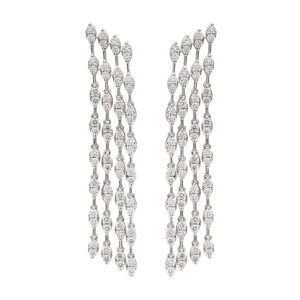 Brinco Festa Ouro Branco 18K Diamantes 5.12CTS