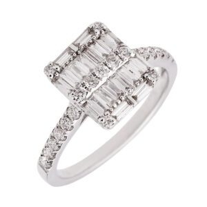 Anel Ouro Branco 18K Diamante 0.56 CTS