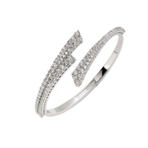 Pulseira Bracelete Art G em Ouro Branco 18K com Diamantes 3,22CTS