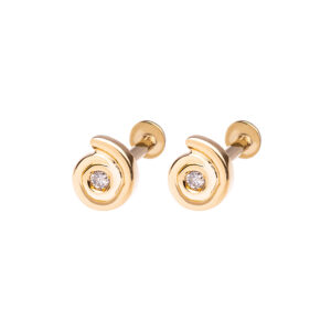 Piercing Arroba Ouro Amarelo 18K Diamantes 0.015CTS a unid.