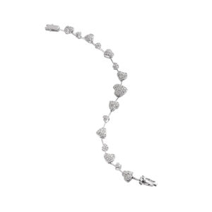 Pulseira Coração Capuleto em Ouro Branco 18K com Diamantes 1,57CTS