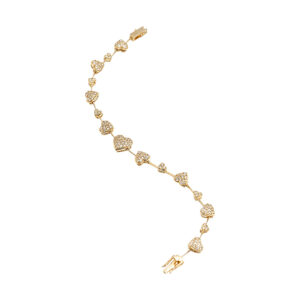 Pulseira Coração Capuleto em Ouro Amarelo 18K com Diamantes 1,57CTS