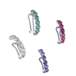 Piercing Classic Ouro Branco 18K Esmeralda, Rubi ou Safira a unid.